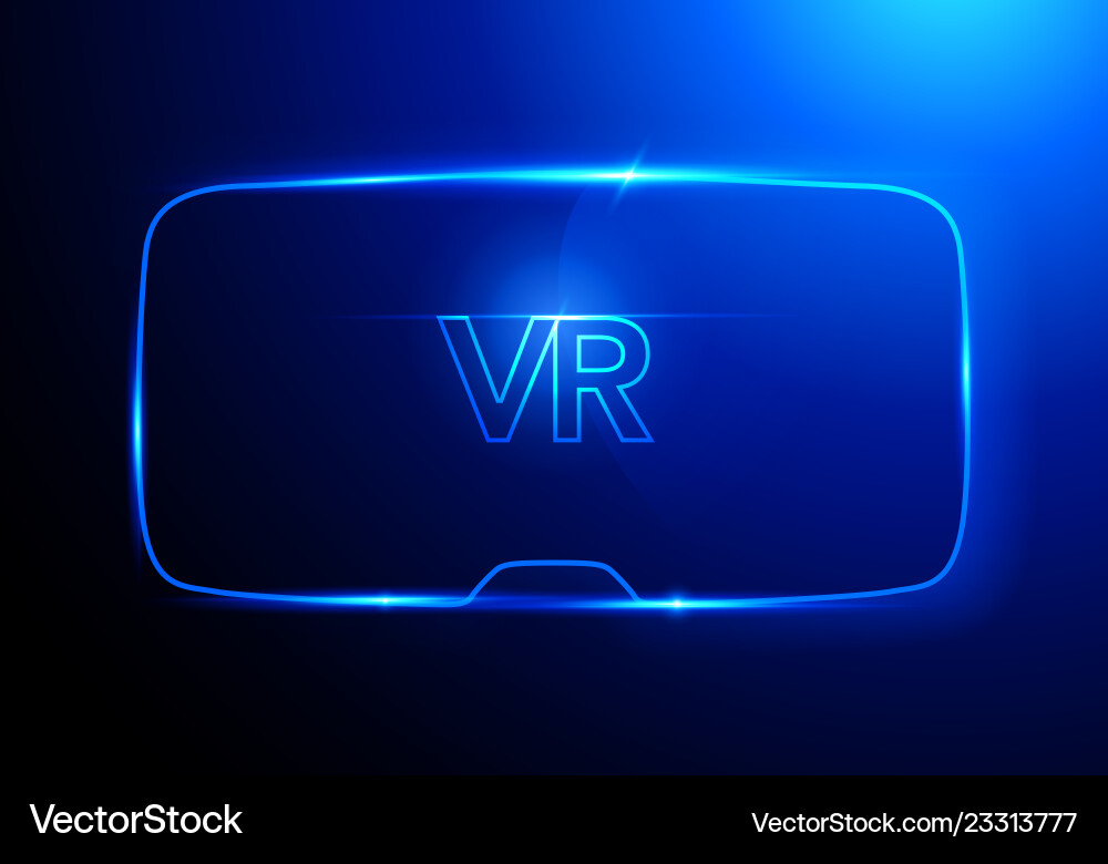 Virtual reality glasses vr interface technology Vector Image