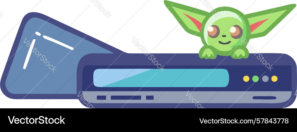 Alien device interface sci-fi tech Vector Image