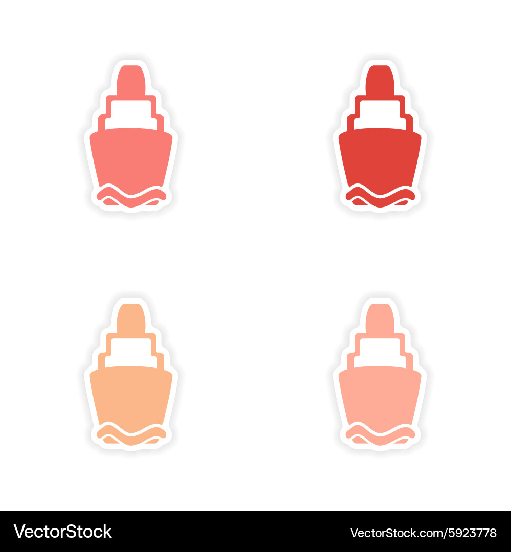 Assembly realistic sticker design on paper Vector Image
