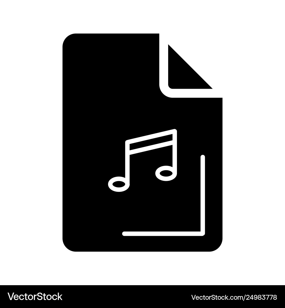Audio file icon on white background Vector Image