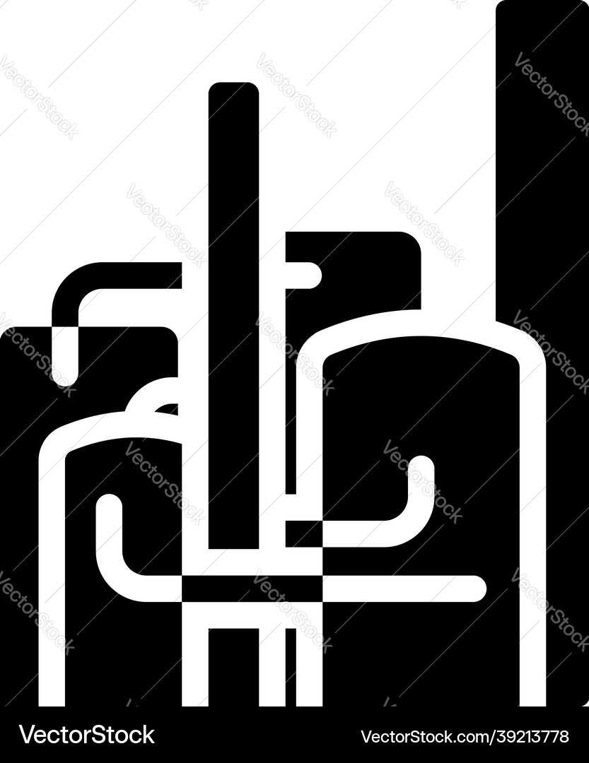 Chemical plant icon vector image