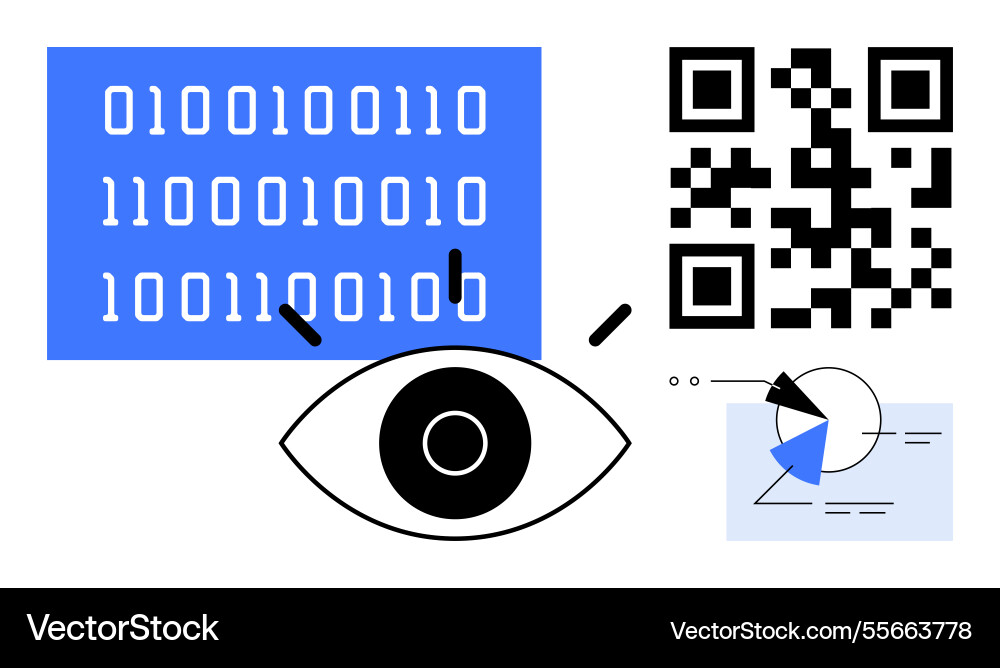 Data visualization and security concepts Data visualization and security concepts vector image