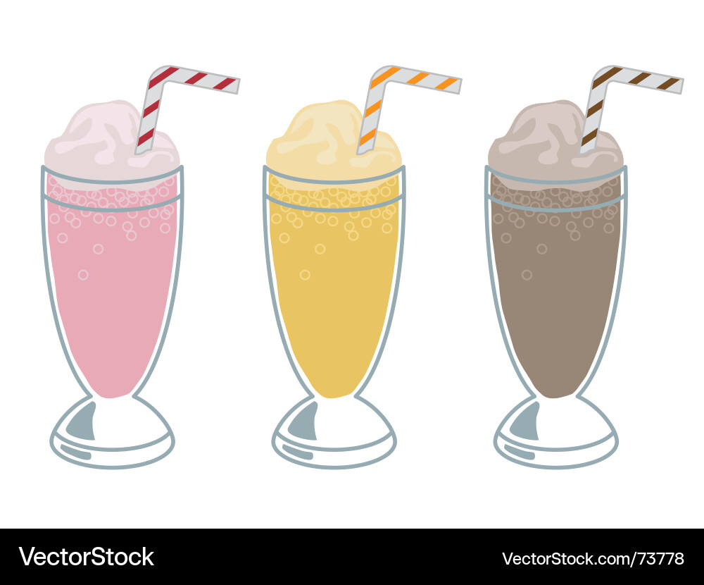 Delicious Milkshakes Royalty Free Vector Image
