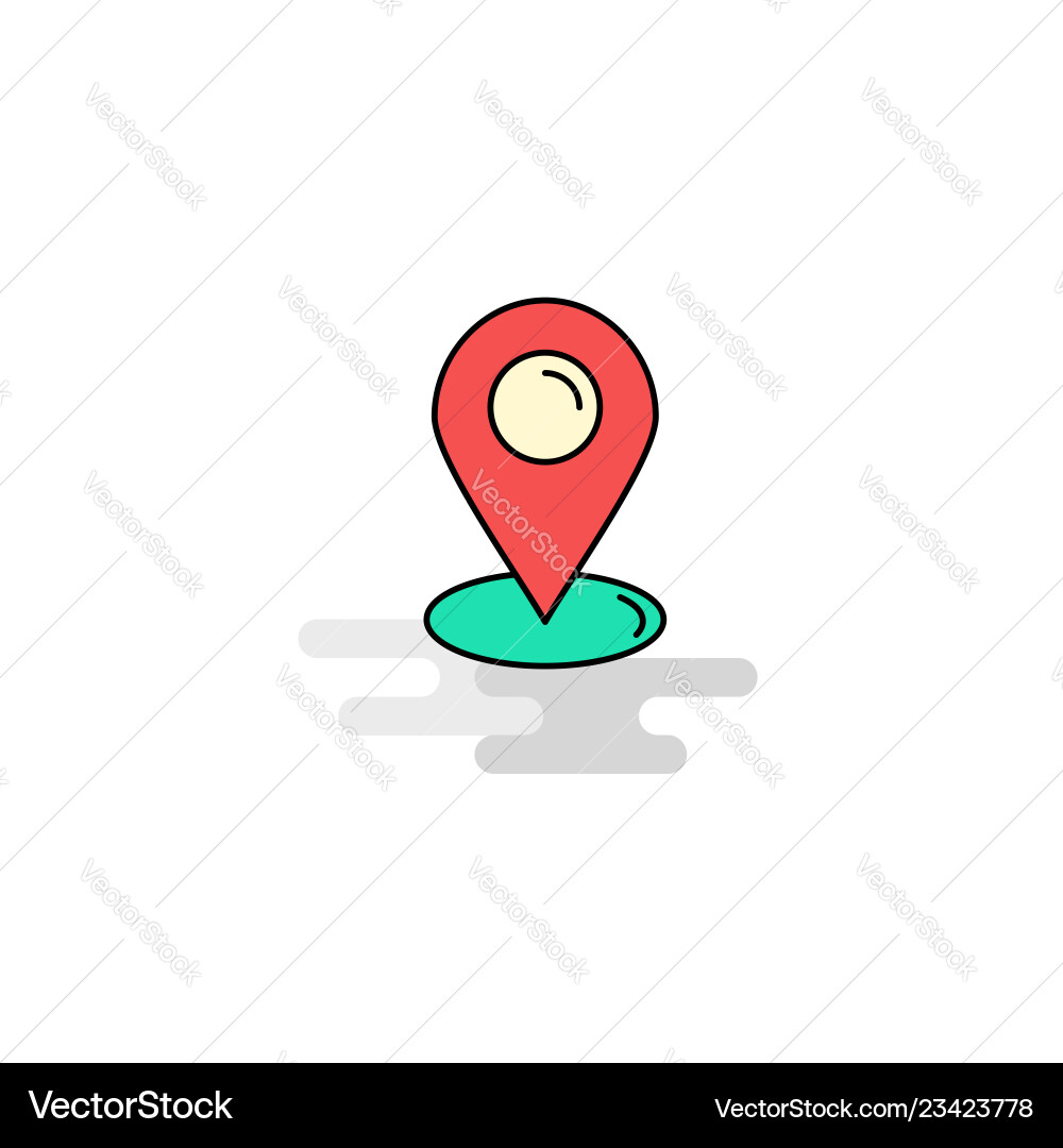 Flat map pointer icon Flat map pointer icon vector image