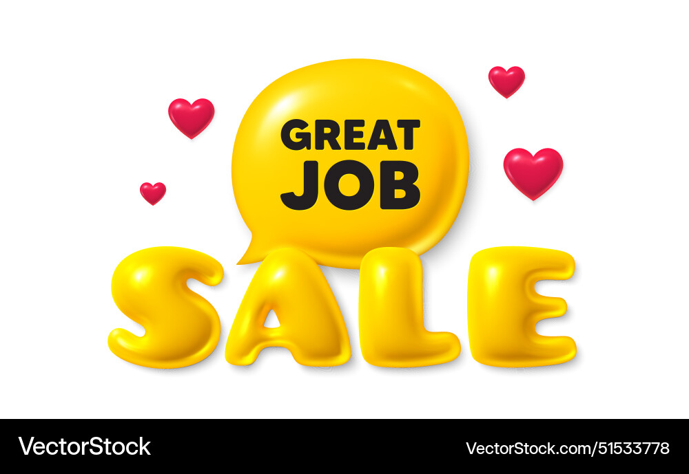 Great job symbol recruitment agency sign sale Vector Image