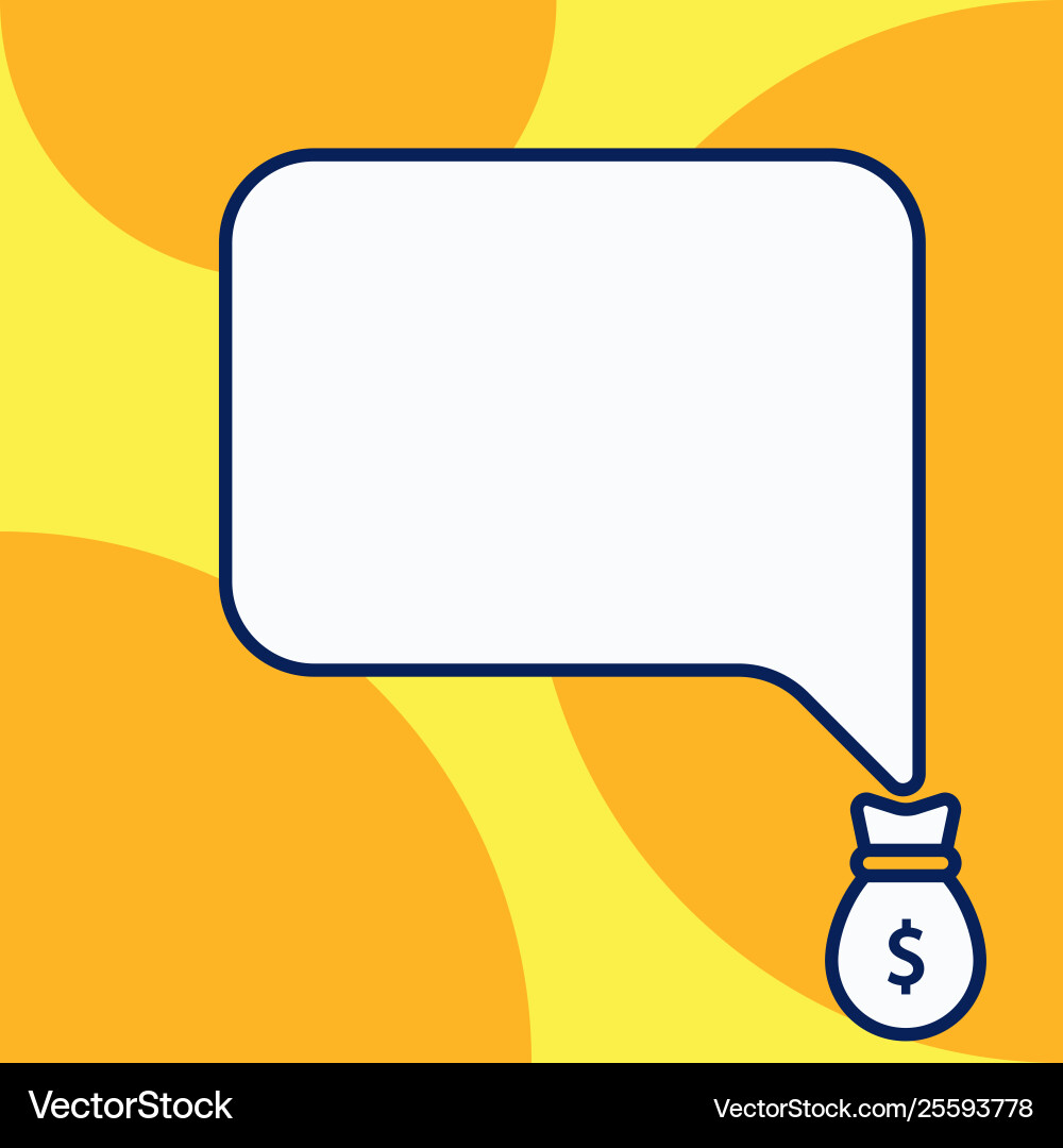 Isolated front view speech bubble pointing down Isolated front view speech bubble pointing down vector image