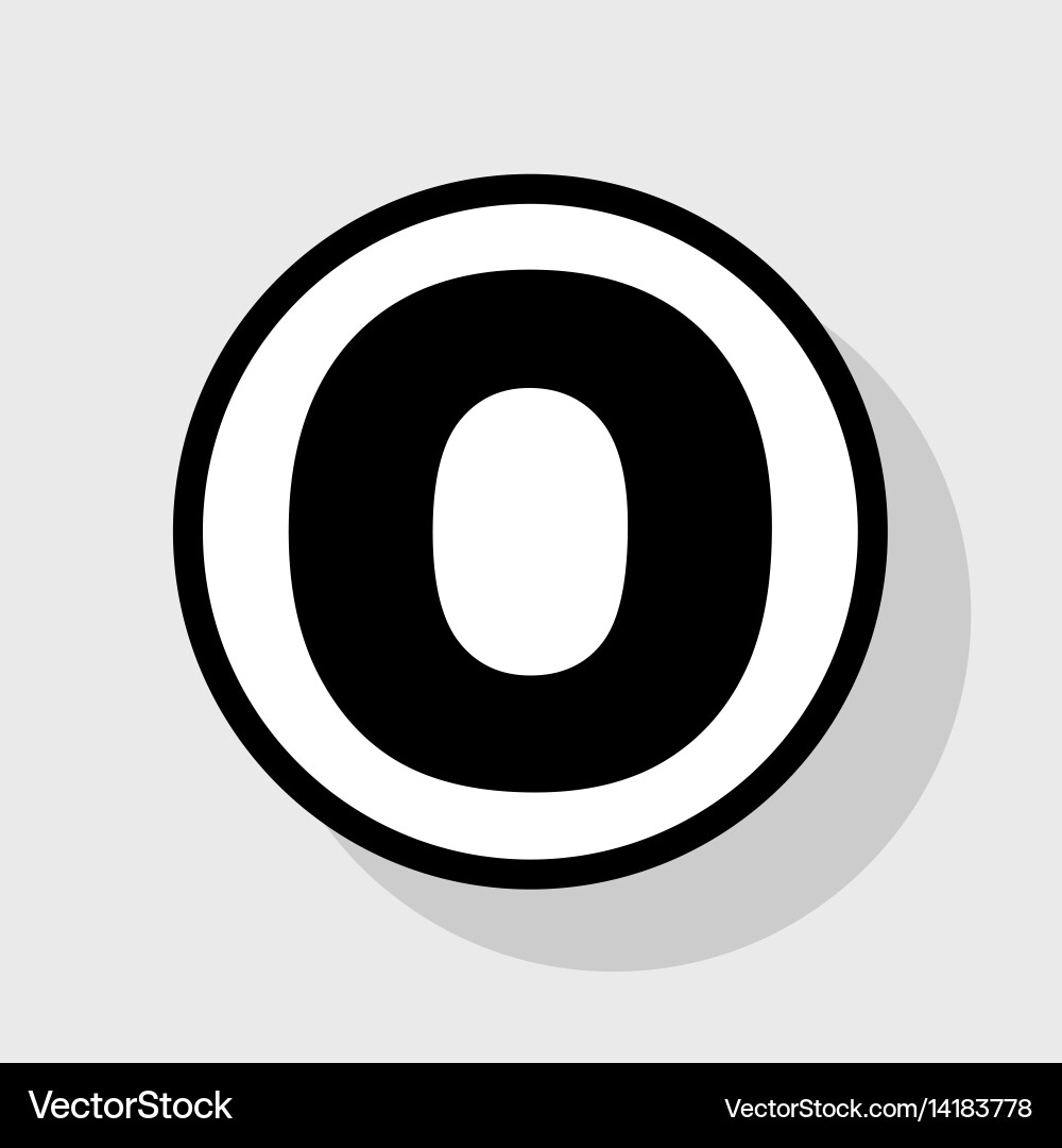 Letter o sign design template element Vector Image