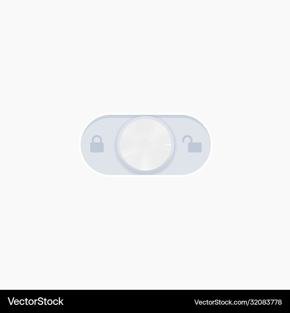 Lock switch design for web and apps vector image