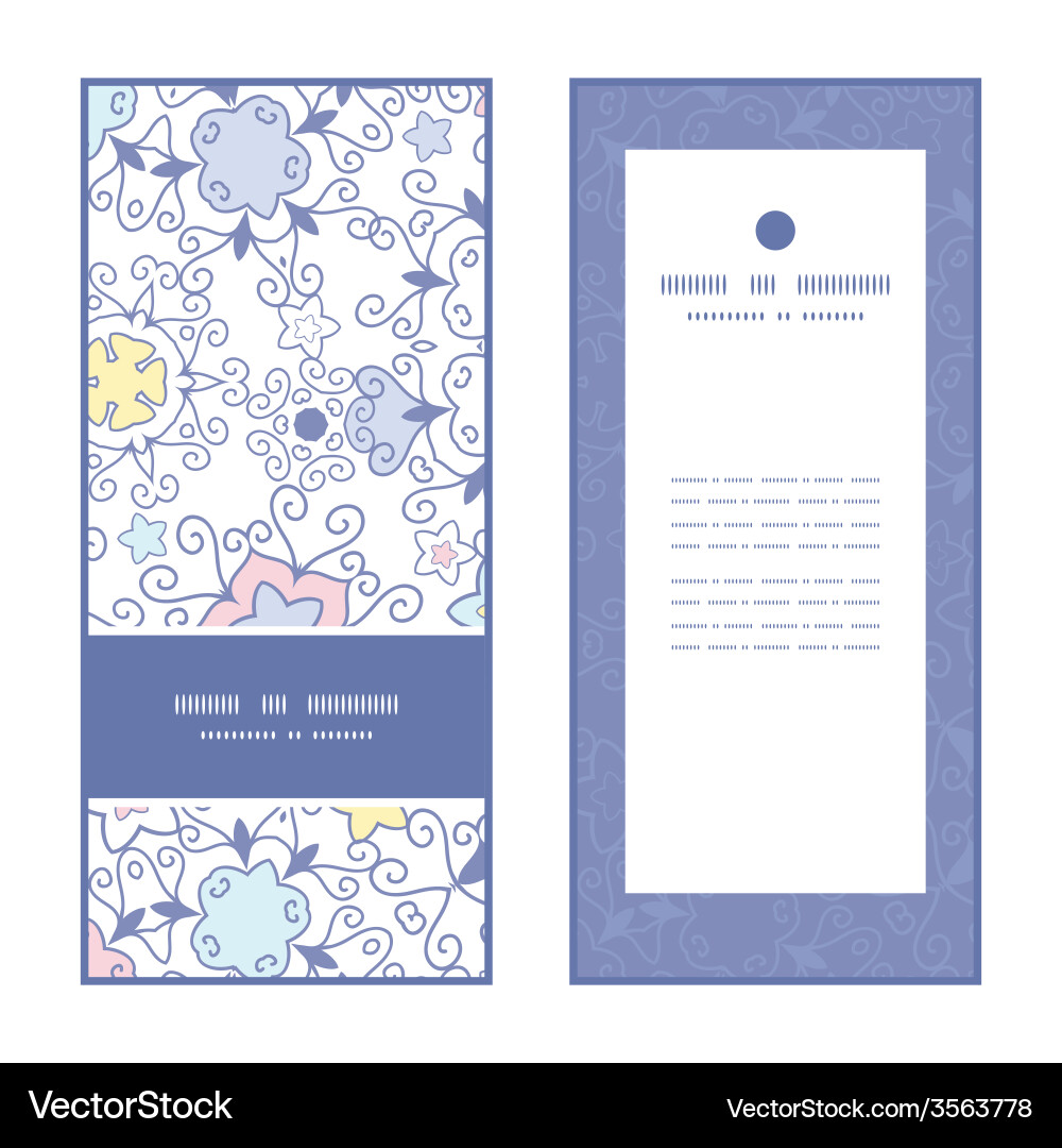 Ornamental abstract swirls vertical frame pattern Ornamental abstract swirls vertical frame pattern vector image