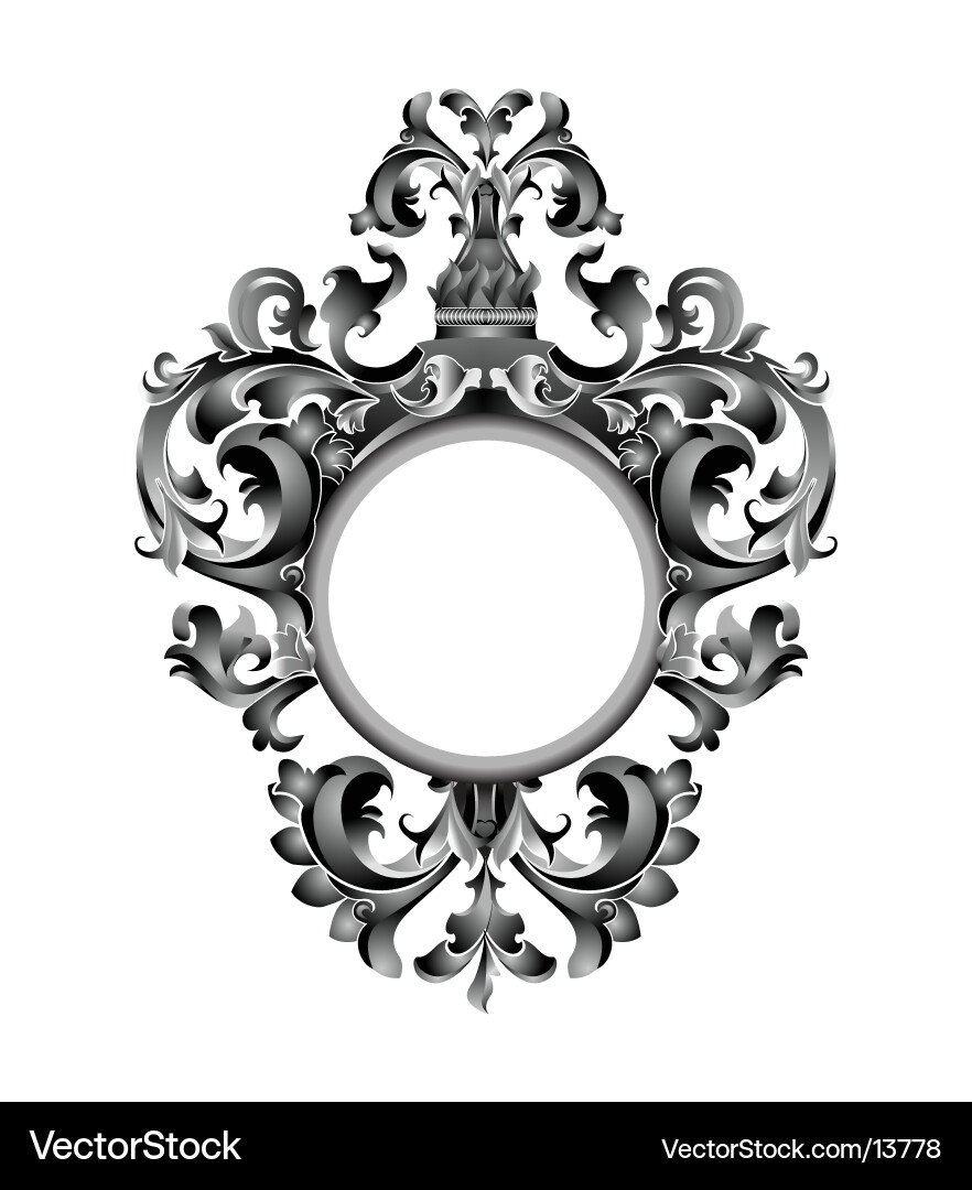Ornate Black Frame vector image