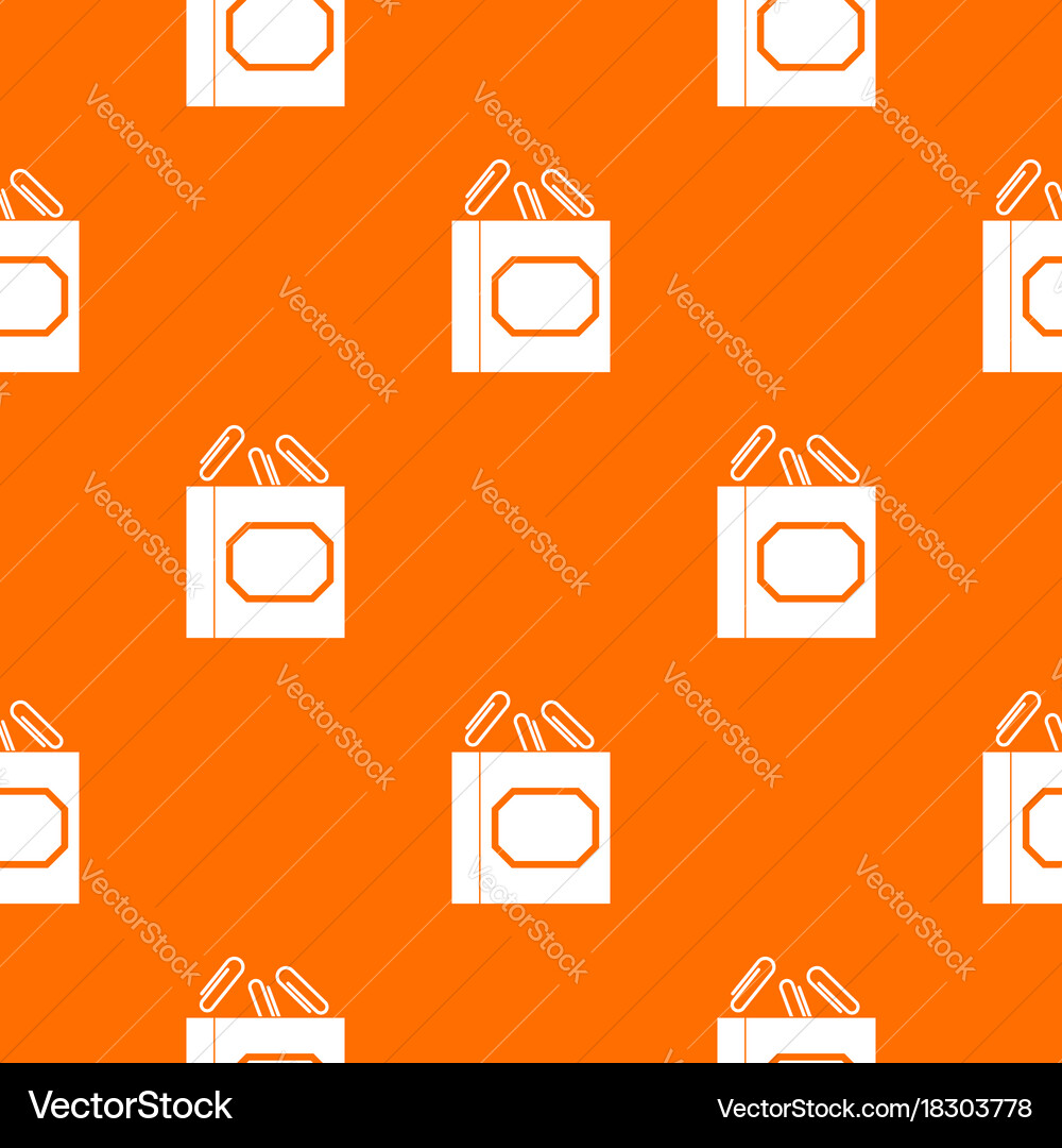 Paper clips box pattern seamless Vector Image