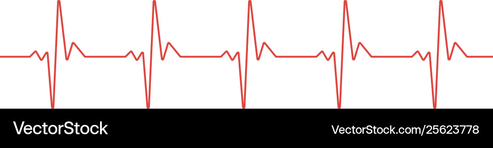 Pulse line template Pulse line template vector image