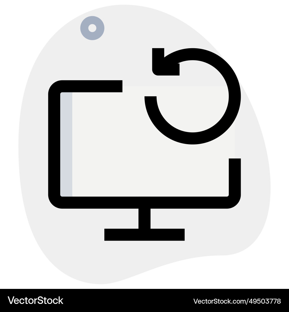 Reloading the screen to refresh its content Vector Image