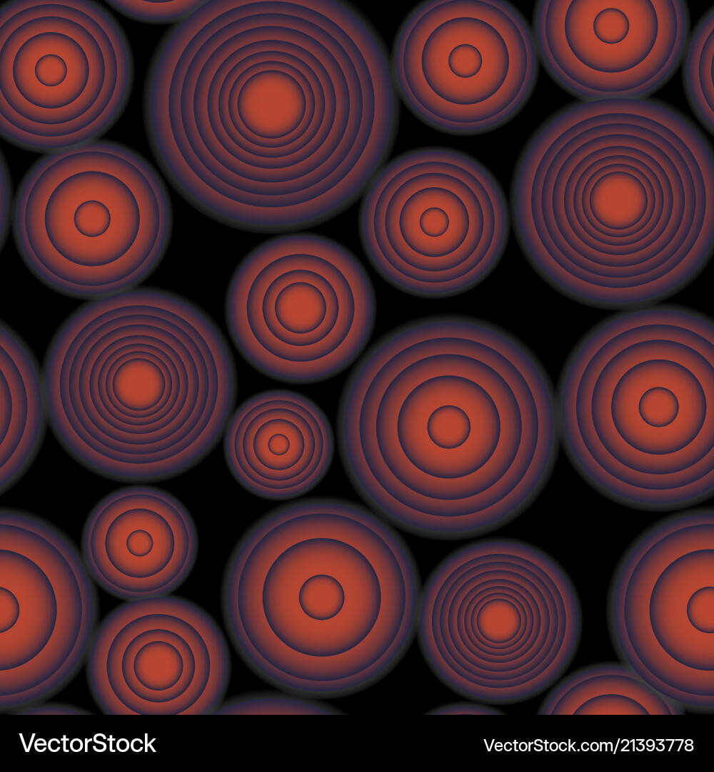 Seamless gradient rounds red pattern Vector Image