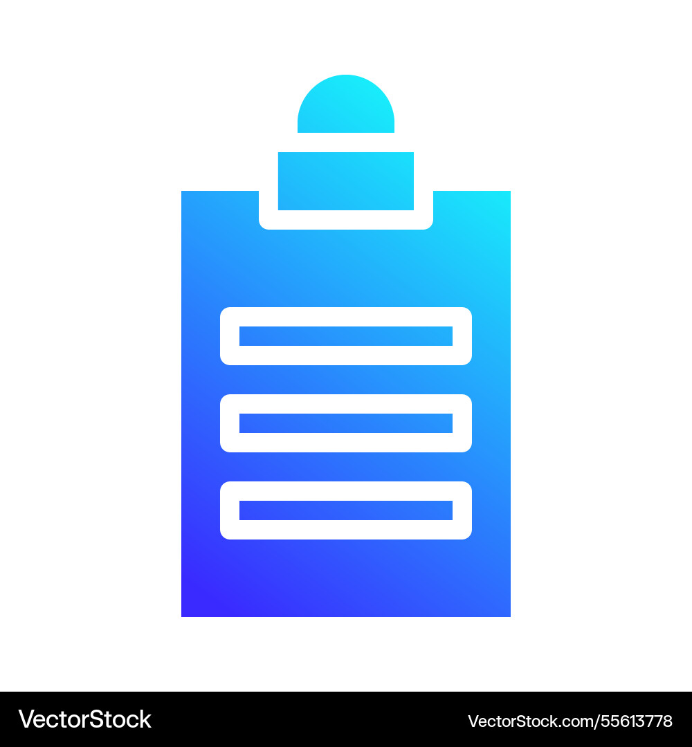 Simple clipboard icon for task management app vector image