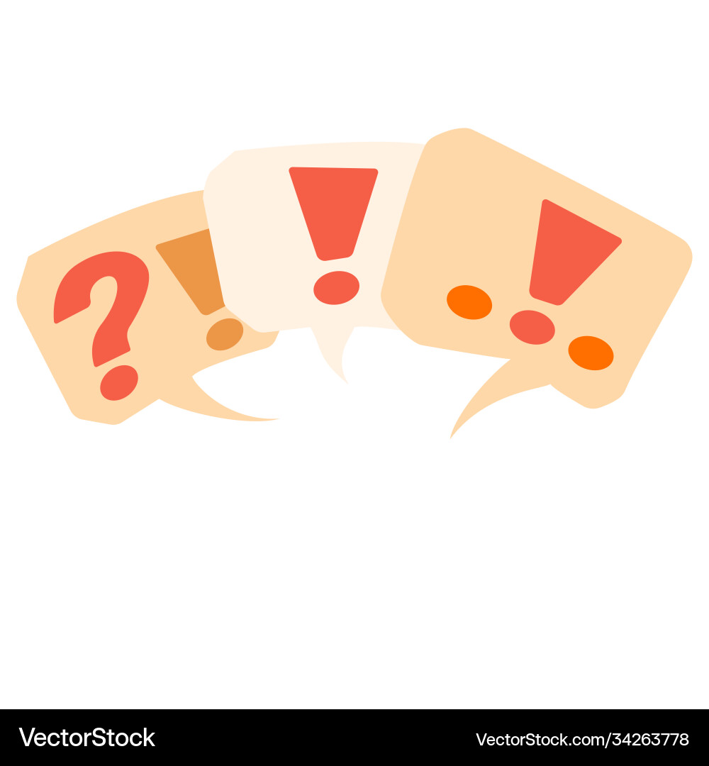 Speech bubbles with question and exclamation marks Speech bubbles with question and exclamation marks vector image