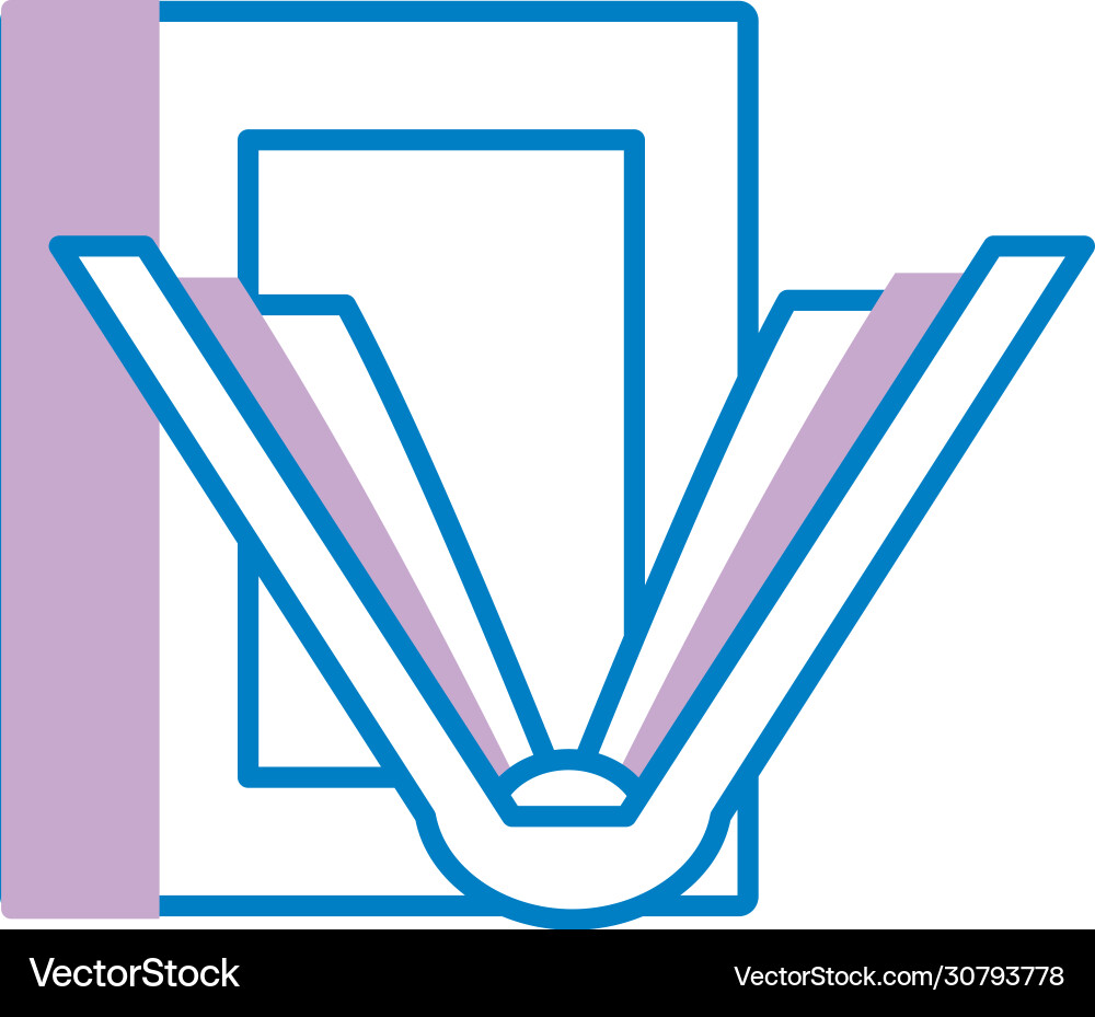 Text books open and closed line style icon Vector Image