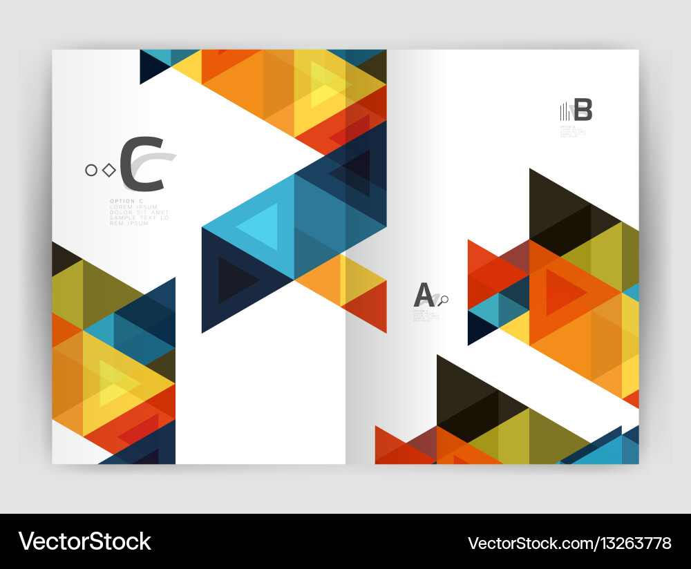 Triangle print template Vector Image