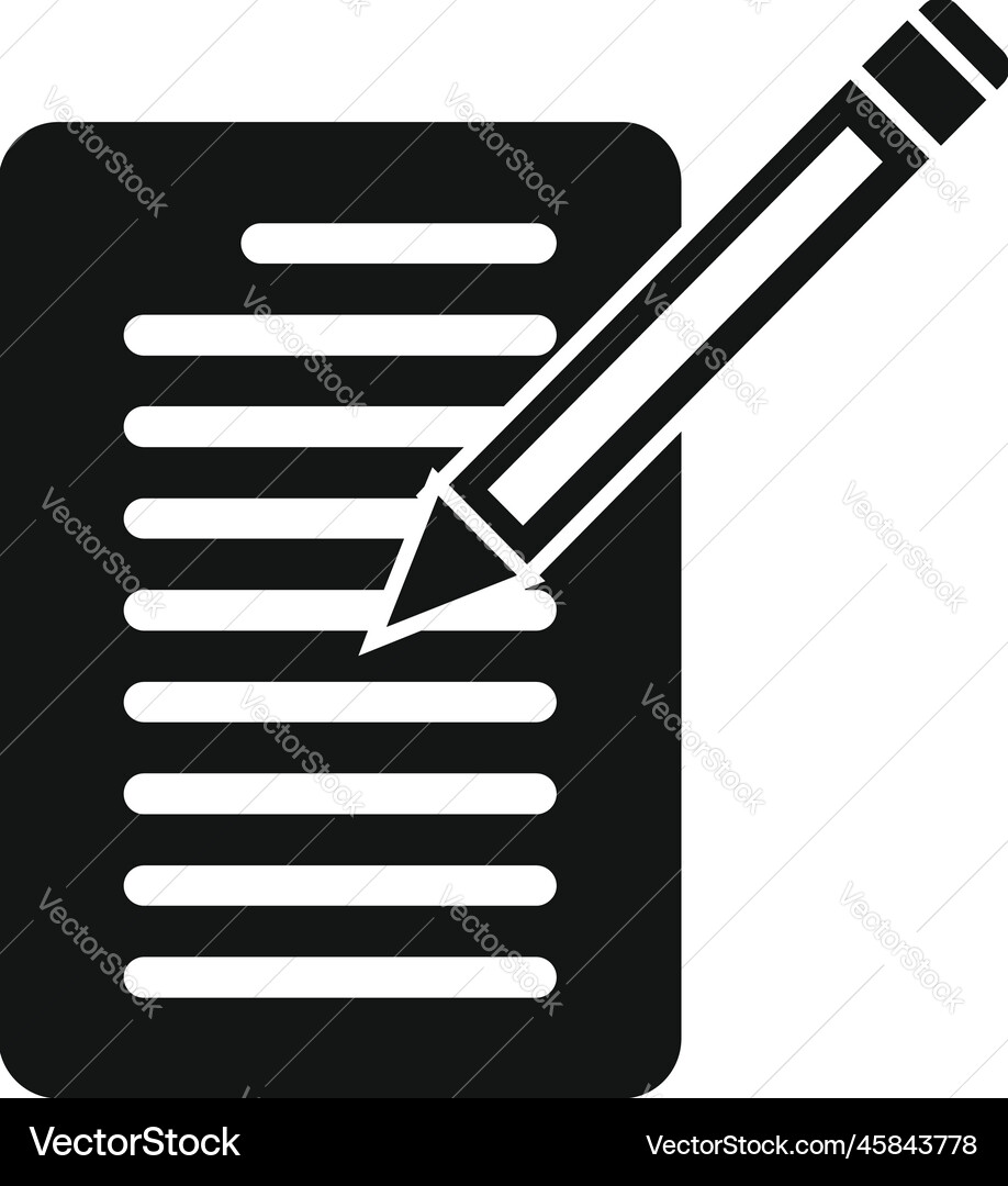 Write technical document icon simple paper Write technical document icon simple paper vector image