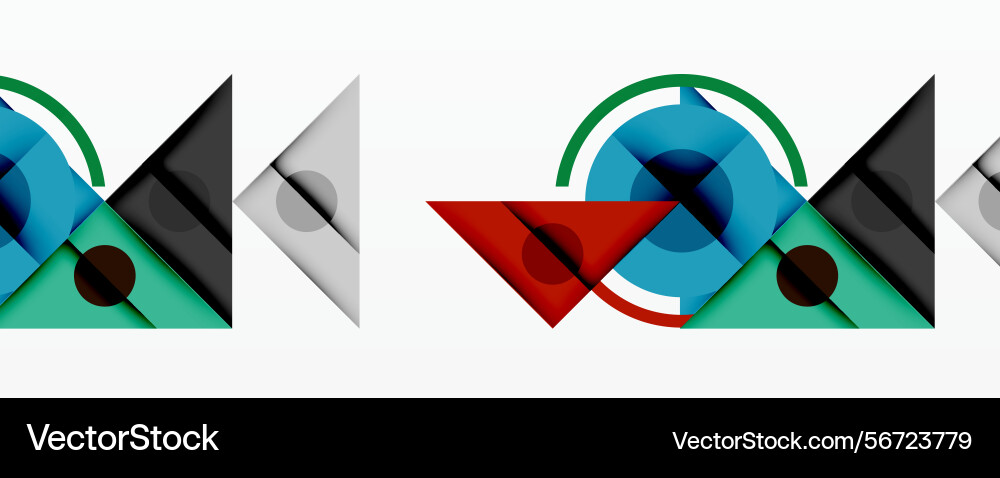 Abstract geometric patterns repeat shapes overlap Abstract geometric patterns repeat shapes overlap vector image