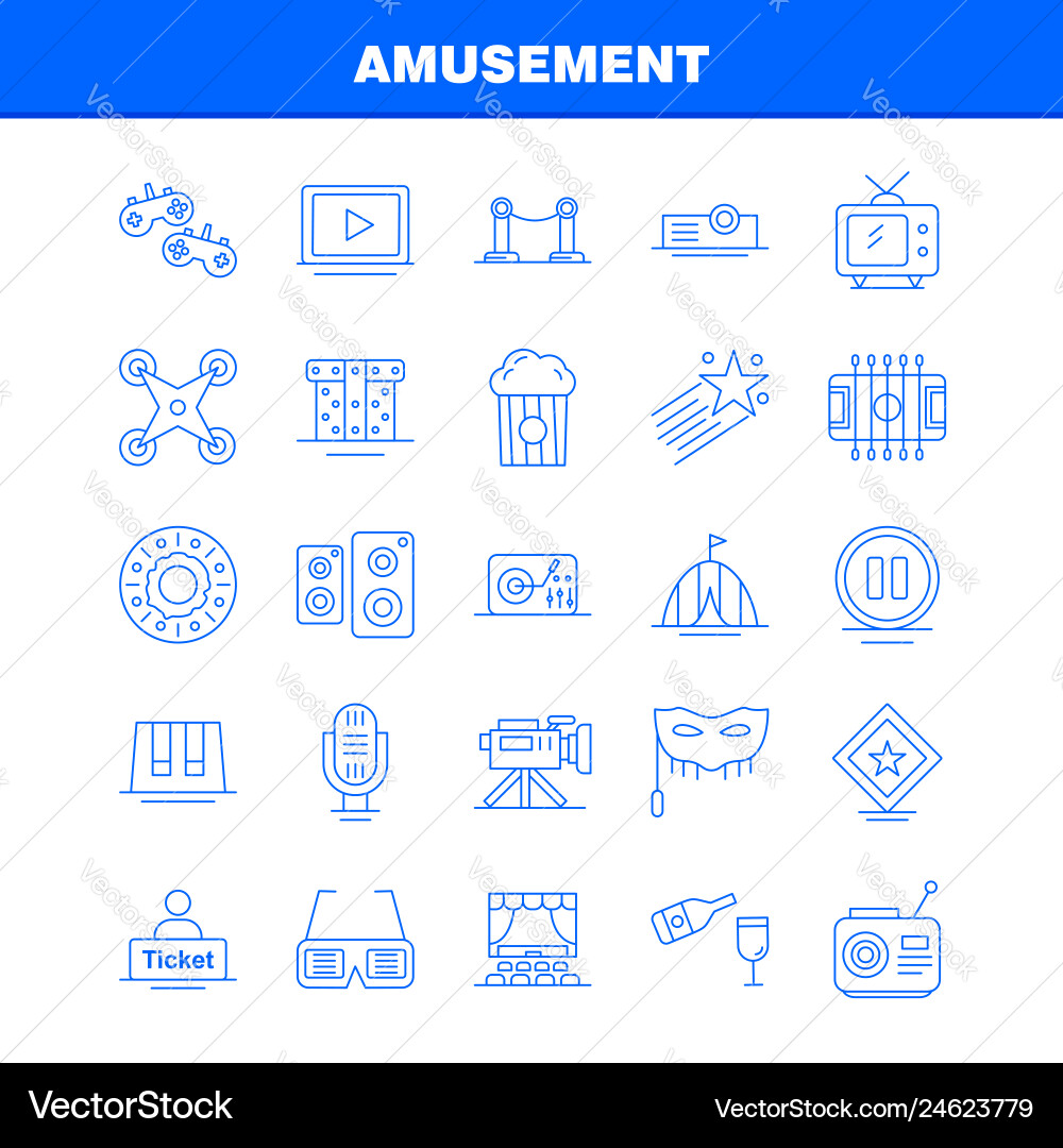 Amusement line icon for web print and mobile uxui Amusement line icon for web print and mobile uxui vector image