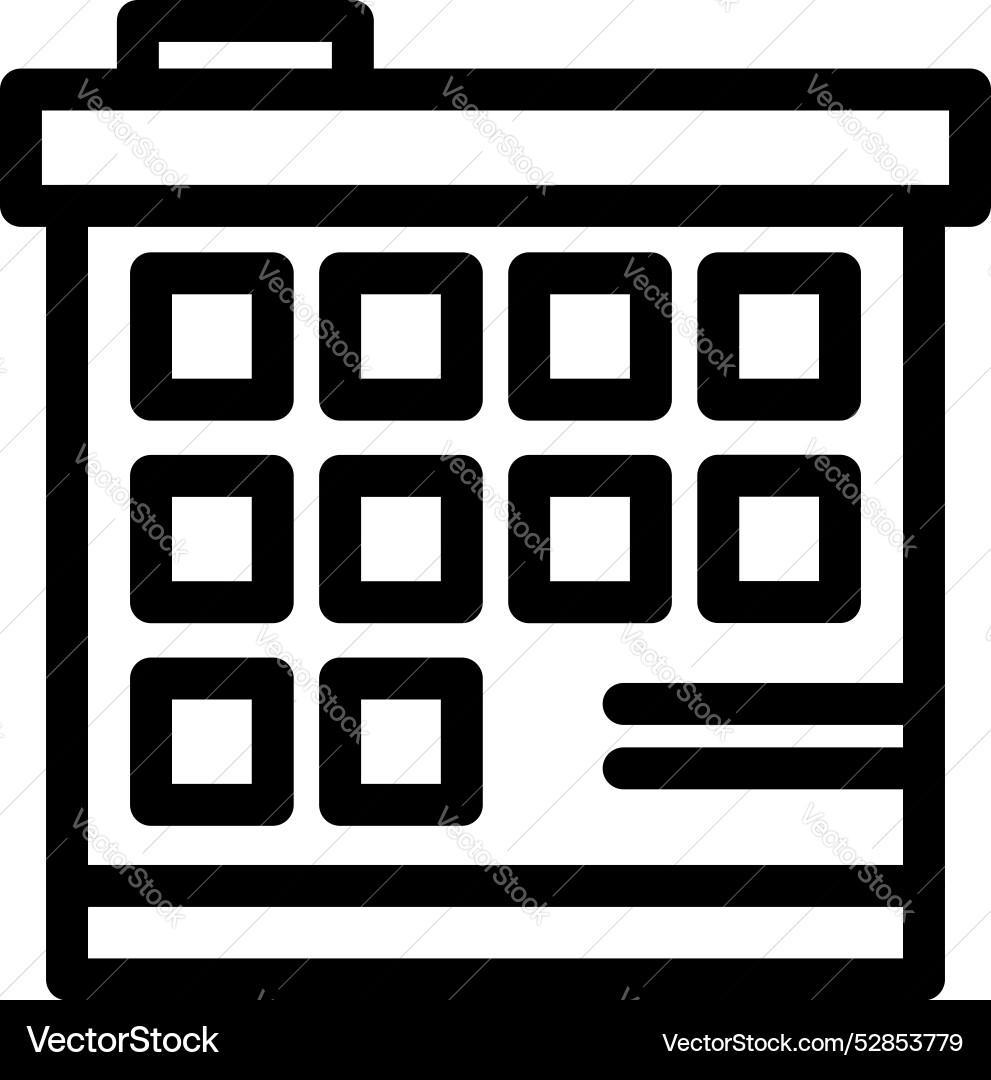 Calendar showing month with days marked Calendar showing month with days marked vector image