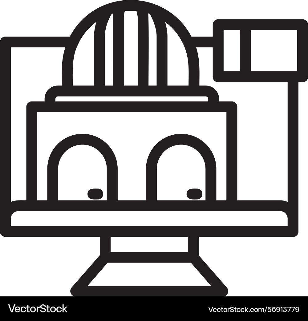 Civics linear style icon design Vector Image
