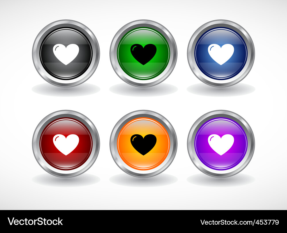Colorful Web Buttons Vector Image