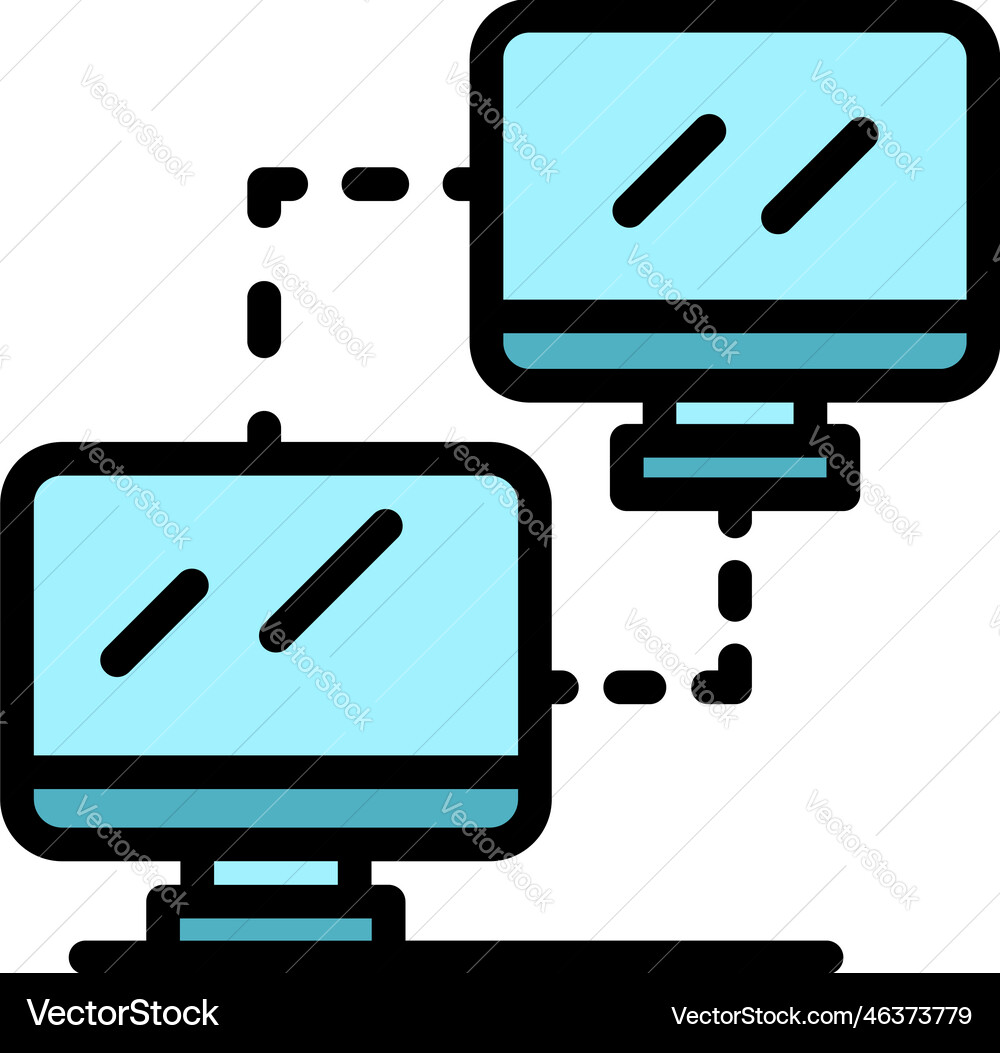 Computers backup icon flat Computers backup icon flat vector image
