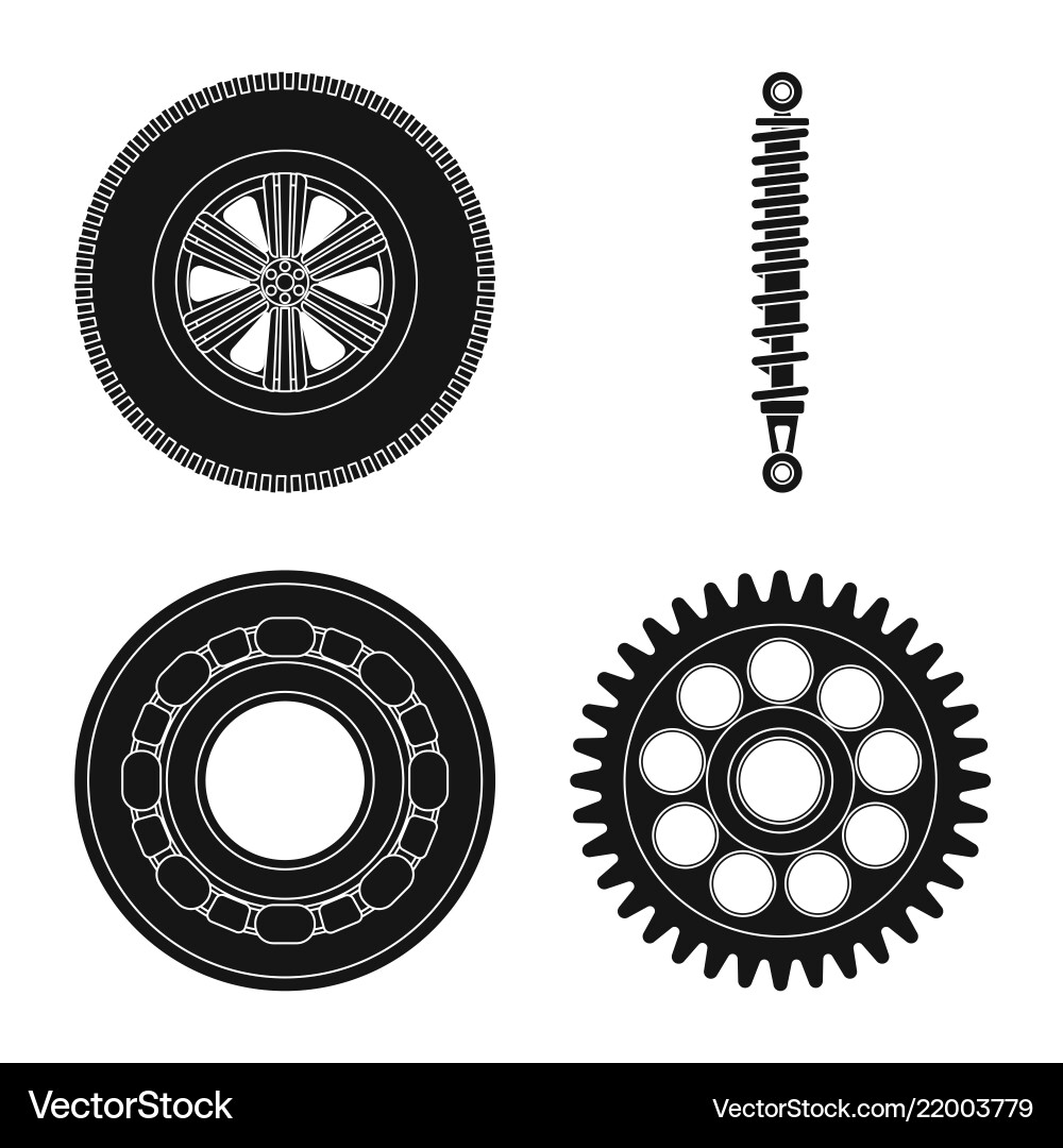 Design of auto and part sign set Design of auto and part sign set vector image