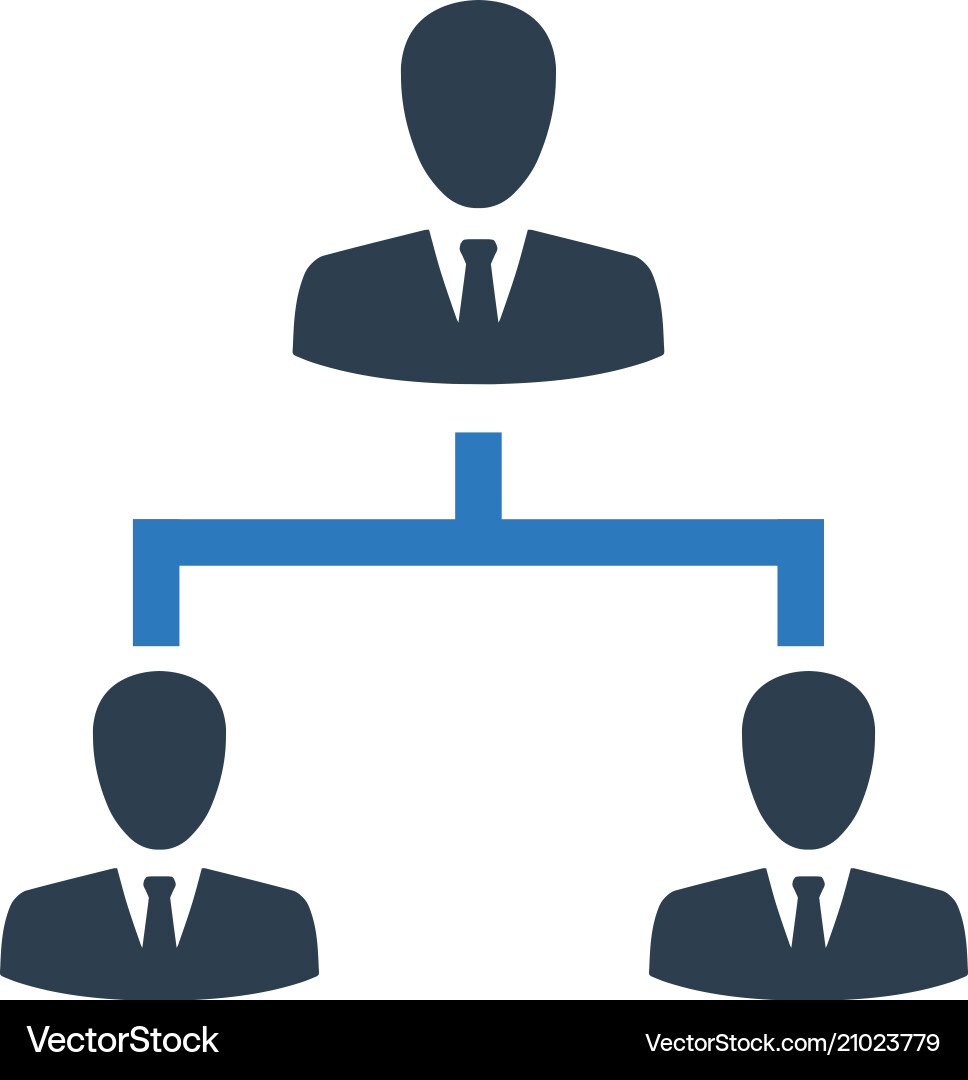 Hierarchy employee structure icon vector image
