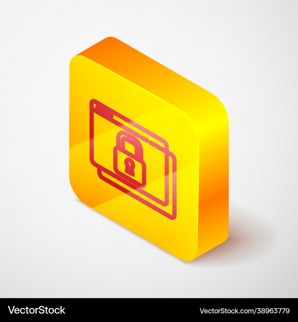 Isometric line secure your site with https ssl Isometric line secure your site with https ssl vector image