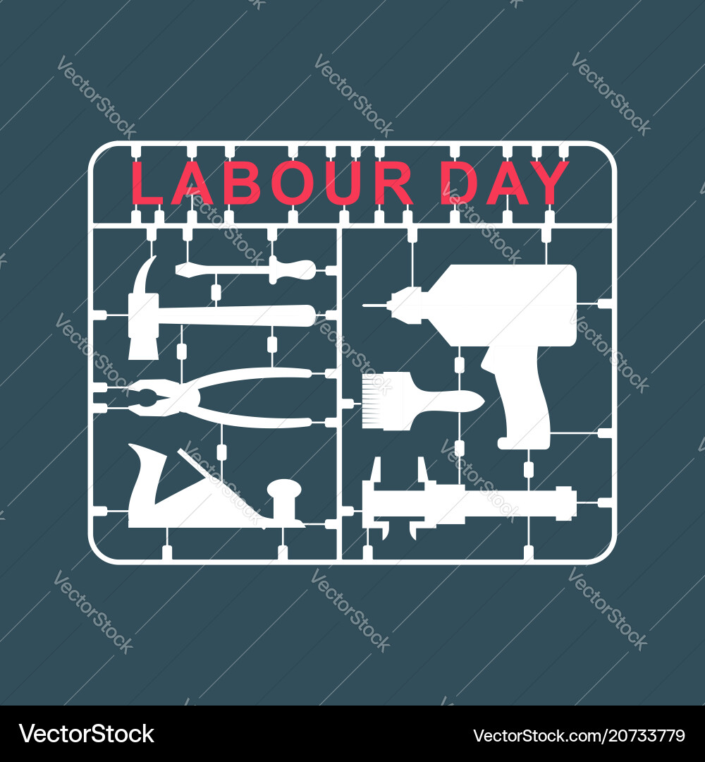 Labortag ist Set Werkzeuge Kunststoff Kit Labortag ist Set Werkzeuge Kunststoff Kit vektorbild