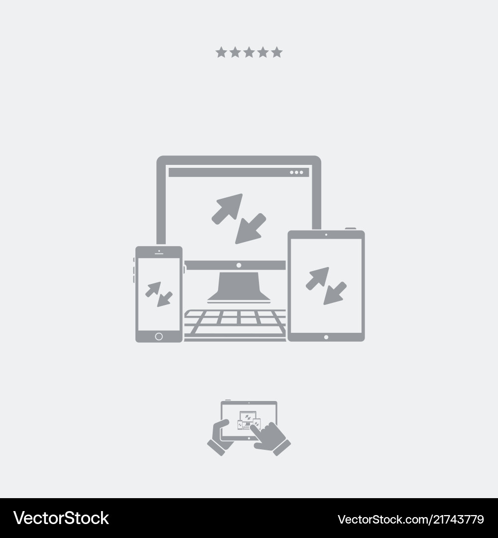 Multi devices synchronization icon Multi devices synchronization icon vector image
