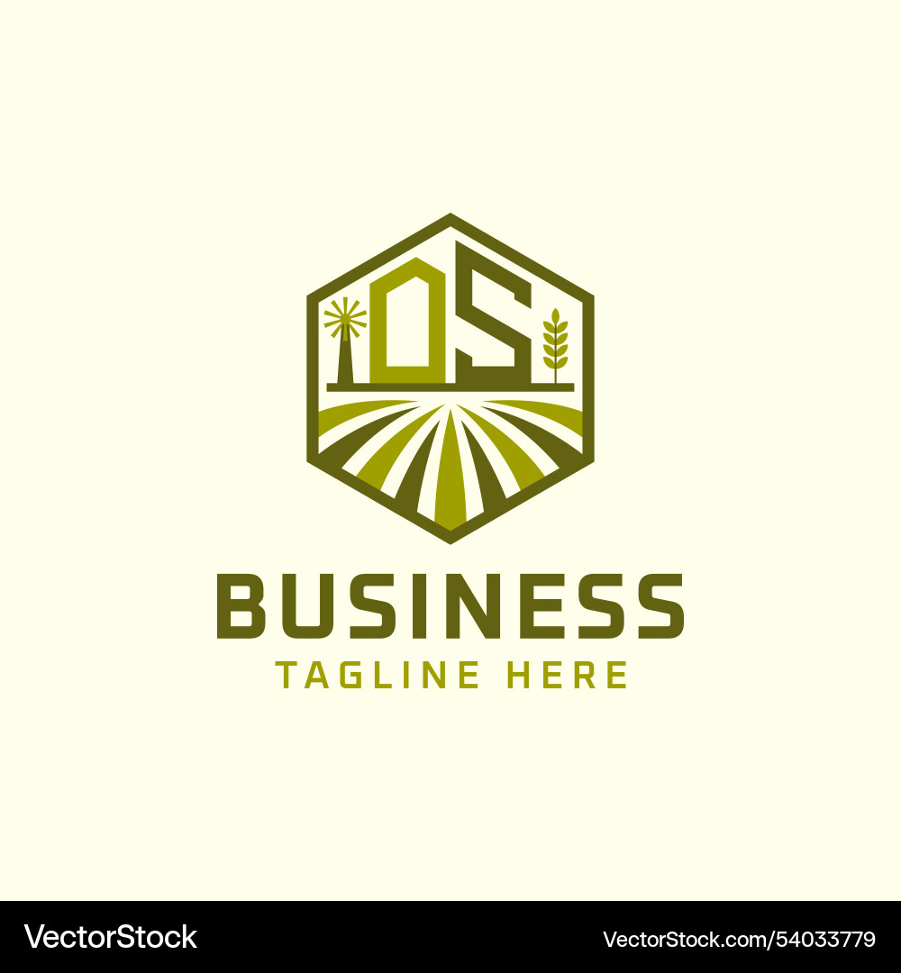 Os farm logo design modern agro Vector Image