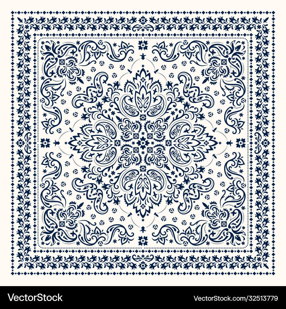 Paisley Bandana Print vector image