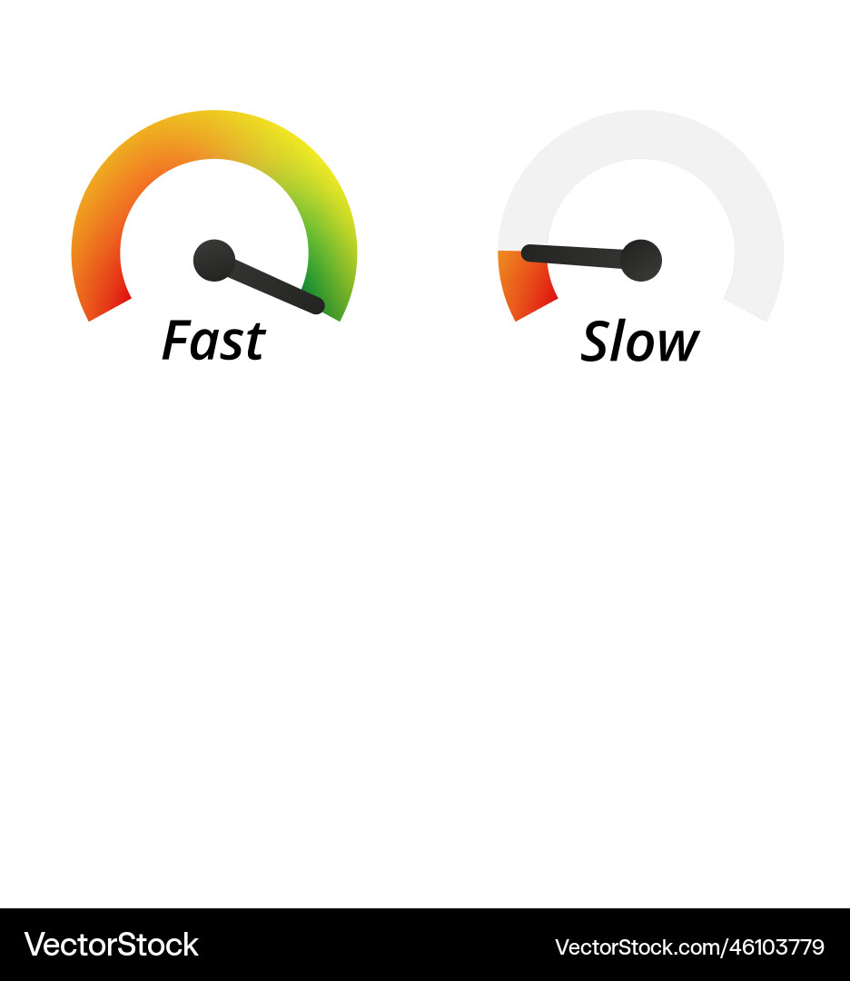 Panel indicator fast and slow vector image