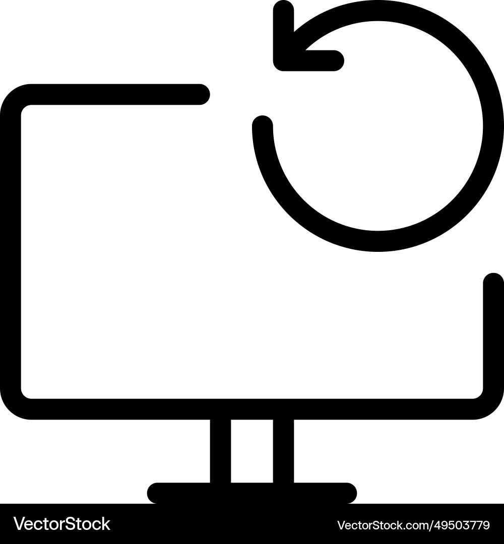 Reloading the screen to refresh its content vector image