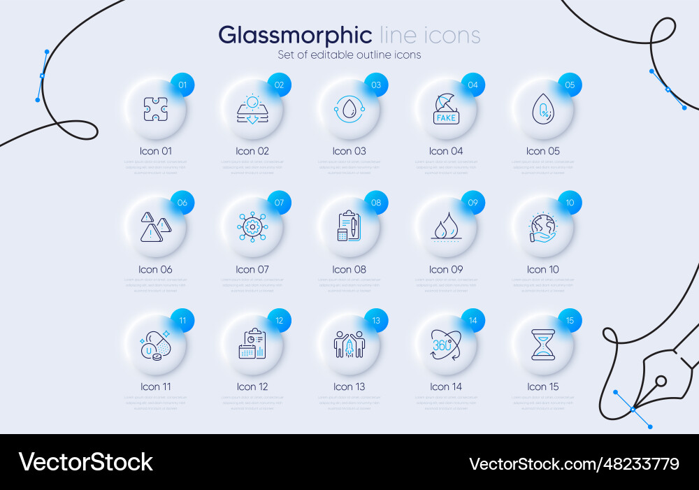 Set of save planet waterproof and framework line Set of save planet waterproof and framework line Vector Image