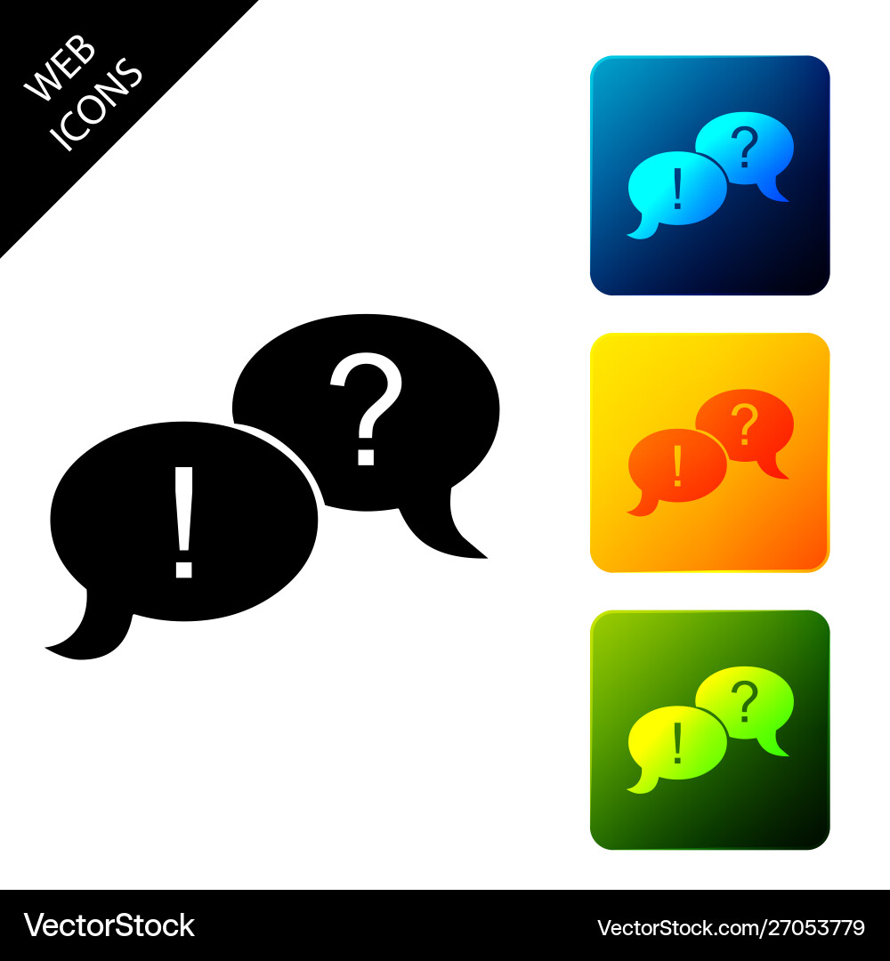 Speech bubbles with question and exclamation marks Speech bubbles with question and exclamation marks vector image