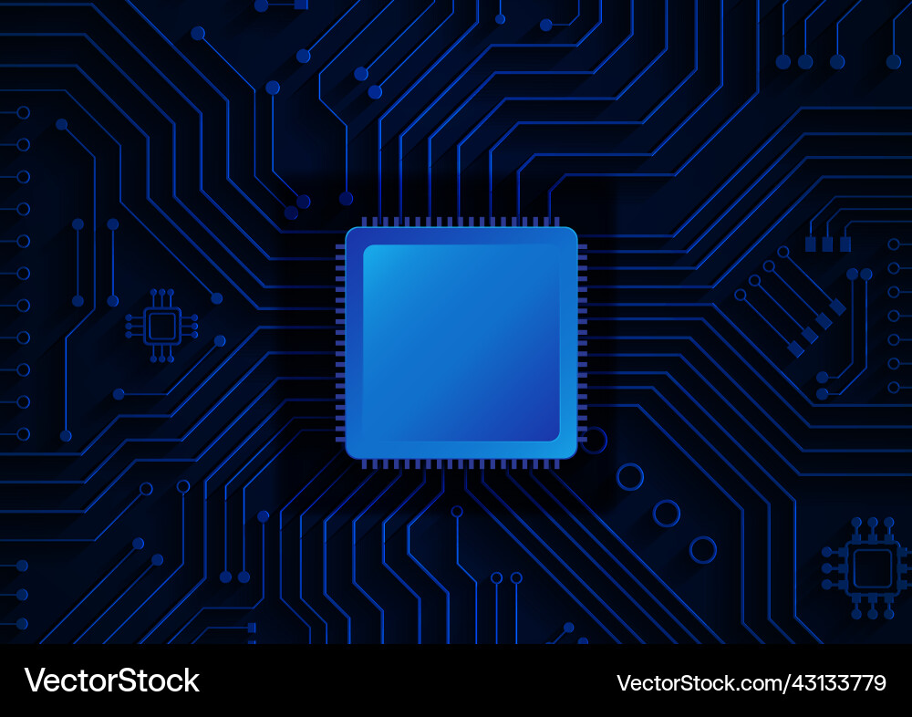 Technology background with hi-tech digital data vector image