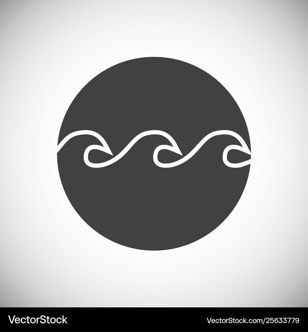 Wave icon on background for graphic and web design vector image
