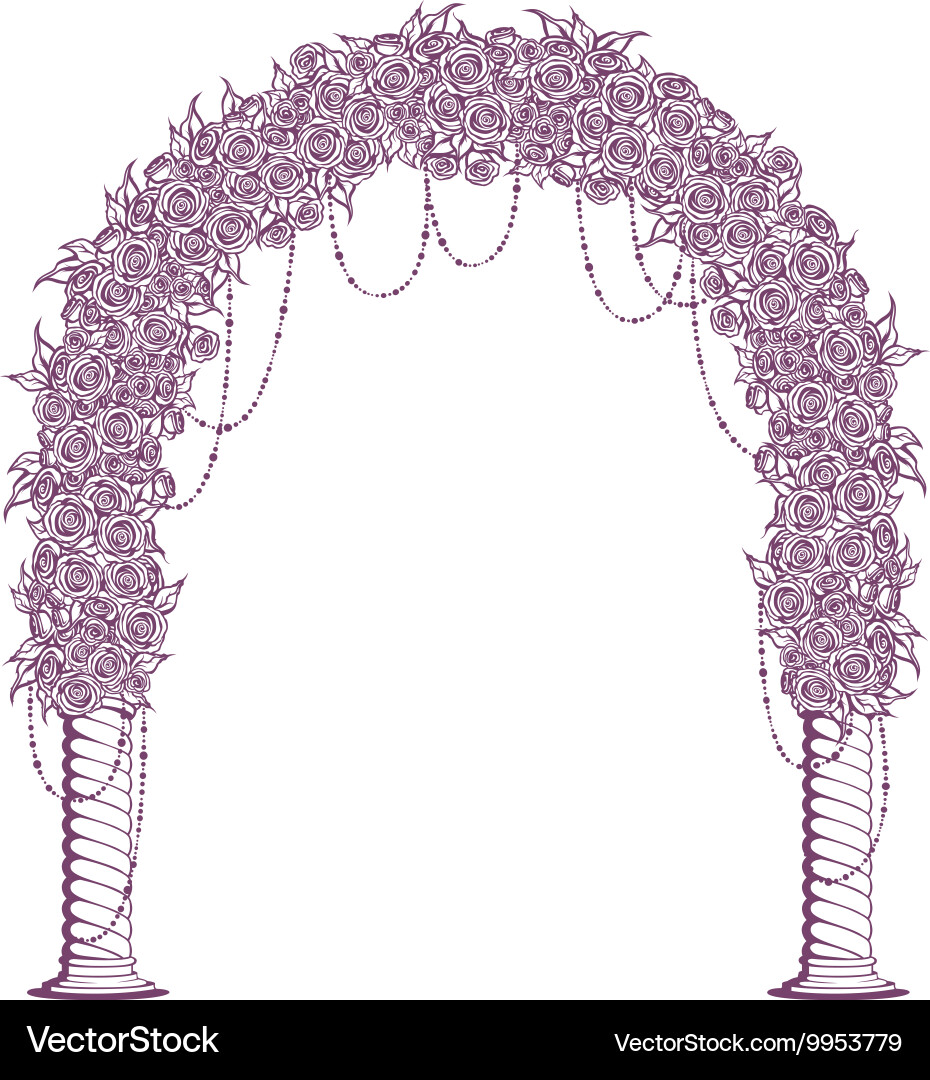 Wedding arch Royalty Free Vector Image - VectorStock