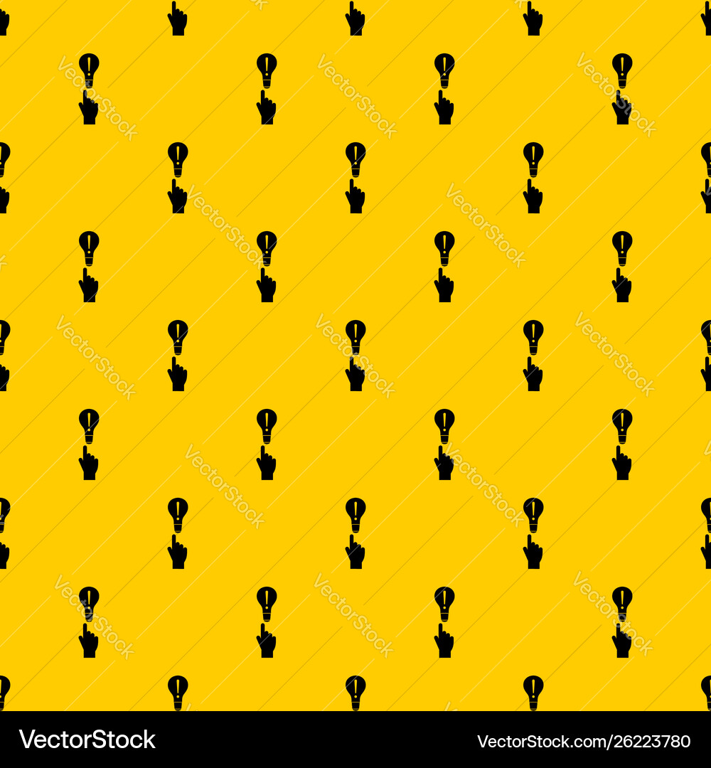 A finger pointer and light bulb pattern A finger pointer and light bulb pattern vector image