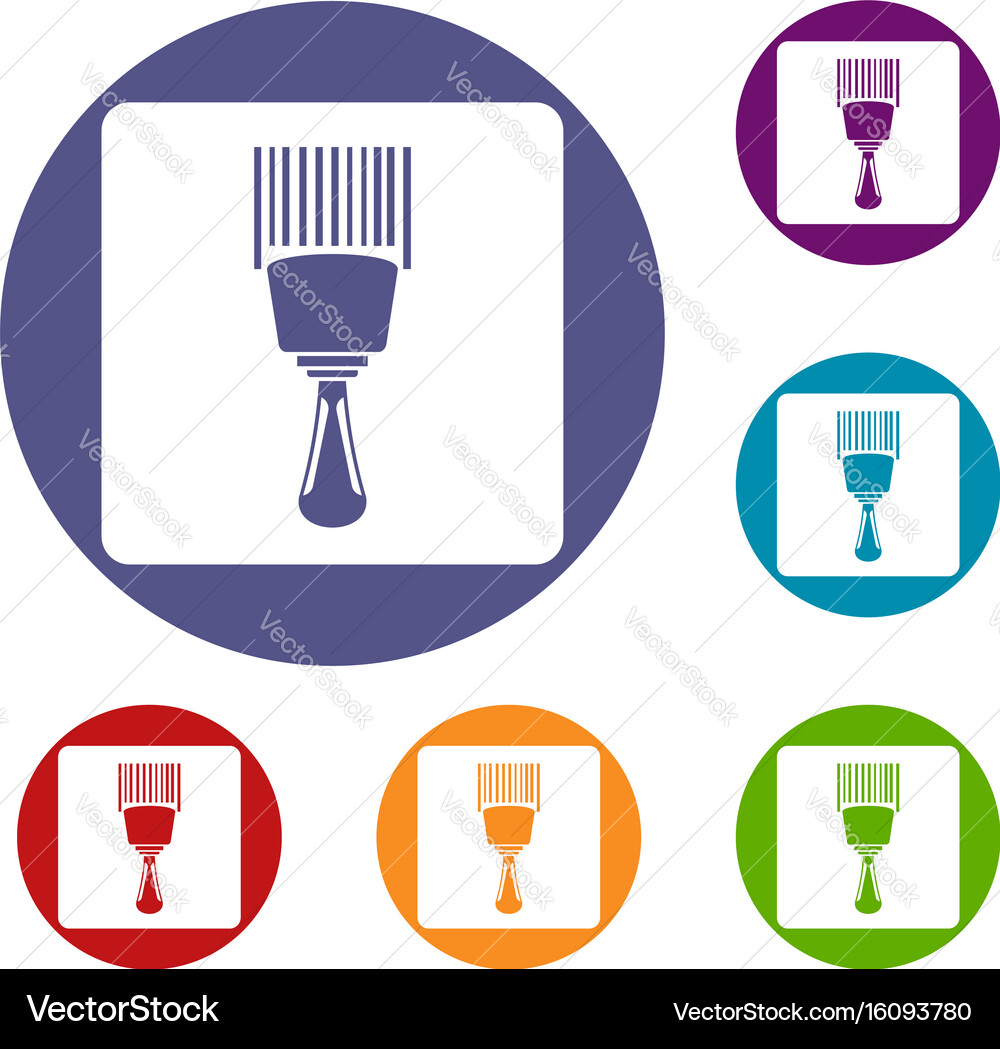 Bar code scanner icons set Vector Image