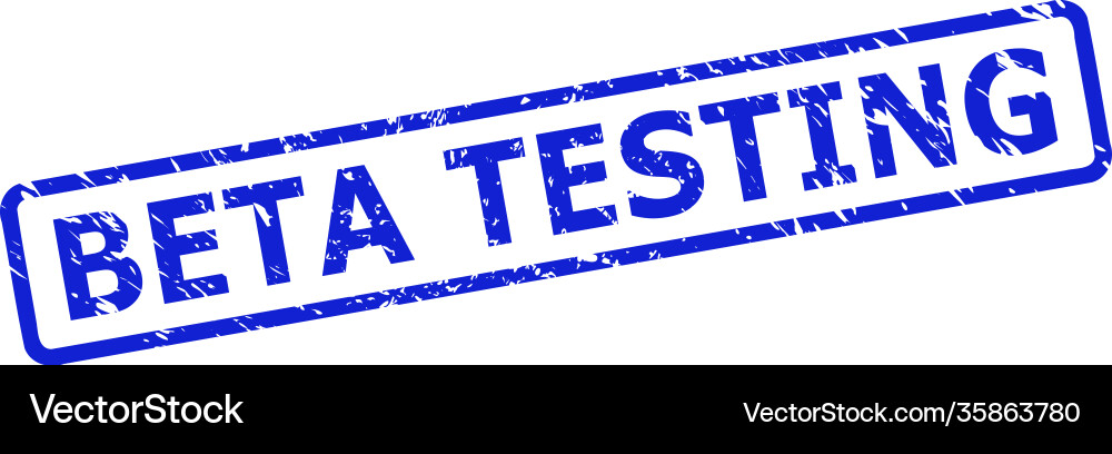 Beta testing seal with corroded surface Vector Image