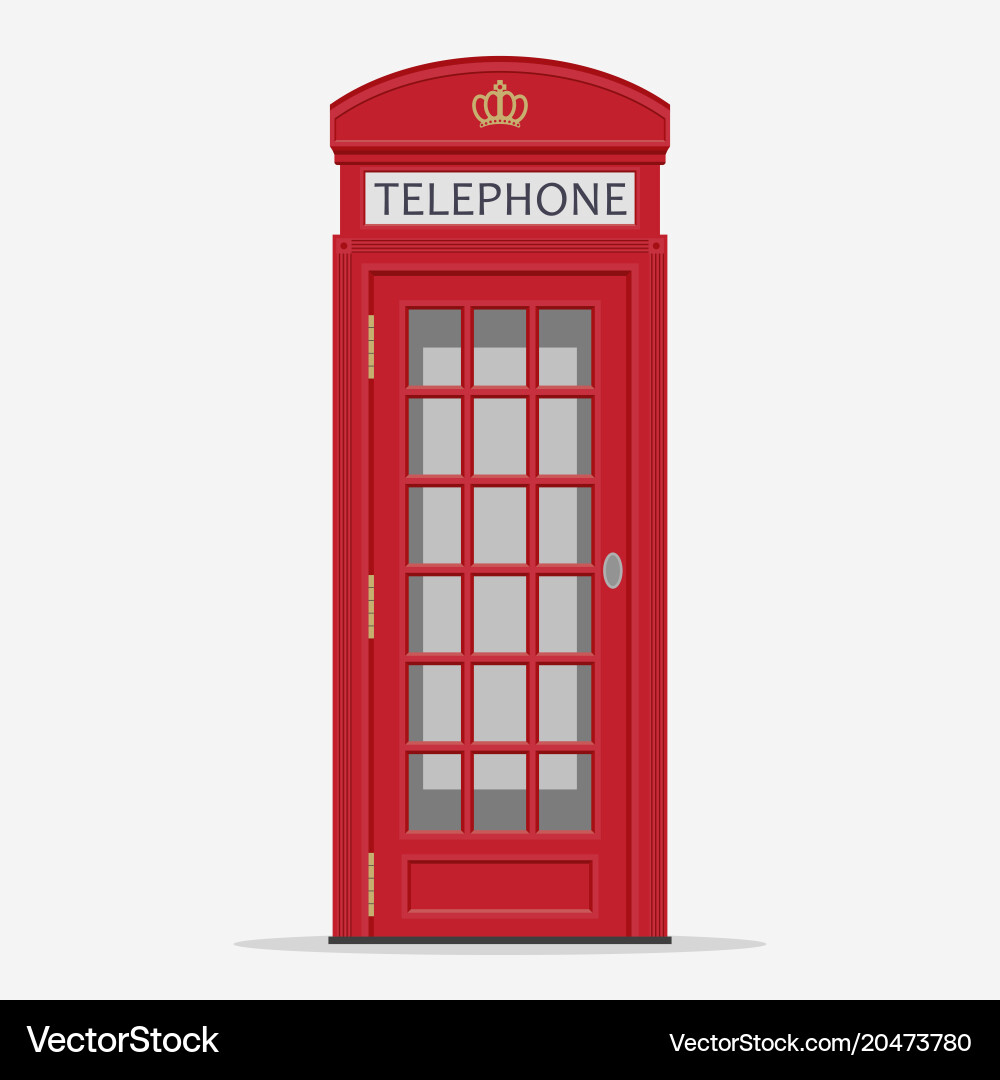 Classic Red London Phone Box – Royalty-Free Vector | VectorStock