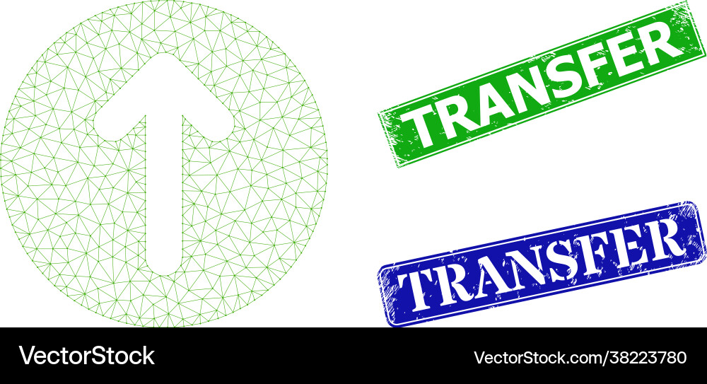 Distress transfer imprints and triangular mesh up Distress transfer imprints and triangular mesh up vector image