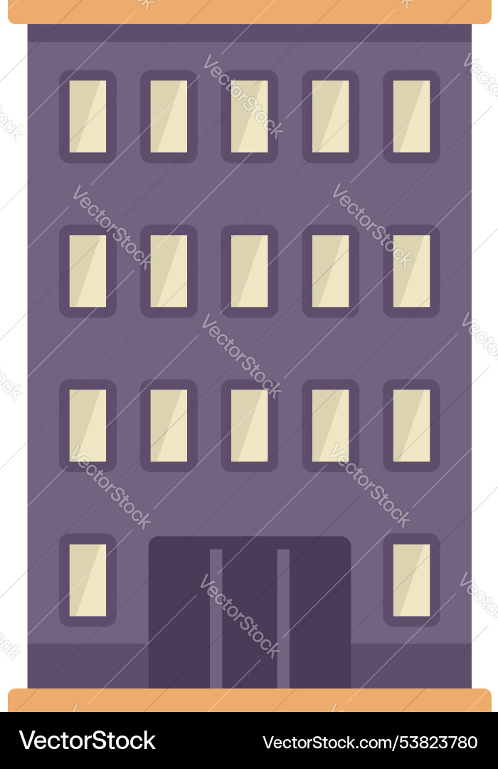 Modern office building with large windows showing Modern office building with large windows showing Vector Image