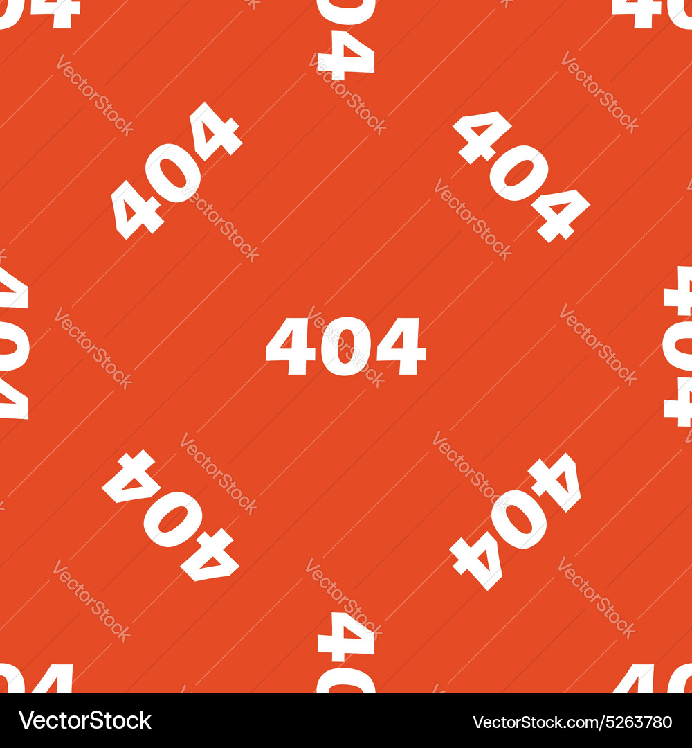 Orange error 404 pattern vector image
